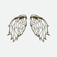 wings illustration design icon logo vector