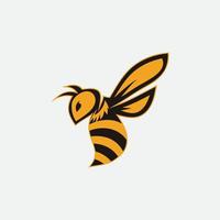 icono de diseño de ilustraciones de logotipo de abeja vector