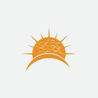 icono de ilustración de vector de sol