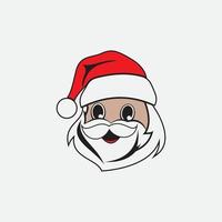 logotipo de icono de diseño de ilustraciones vectoriales de santa claus vector