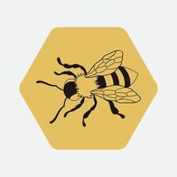 bee logo illustrations design icon vector