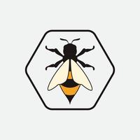 icono de diseño de ilustraciones de logotipo de abeja vector