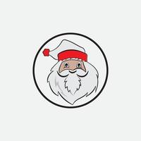 logotipo de icono de diseño de ilustraciones vectoriales de santa claus vector