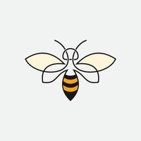 icono de diseño de ilustraciones de logotipo de abeja vector