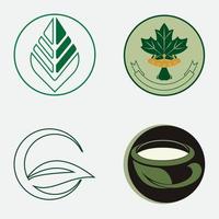 leaf vector illustration design icon logo