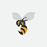 icono de diseño de ilustraciones de logotipo de abeja vector