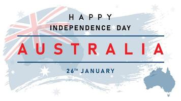 feliz día de australia - cartel del día de la independencia. 26 de enero. día australiano. ilustración de diseño vectorial del día conmemorativo de australia. fondo del día australiano. plantilla de diseño del día australiano vector