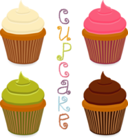 varios cupcakes dulces y sabrosos png