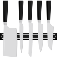 big set different types knives different size for butcher png