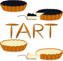 diverses tartes savoureuses sucrées png