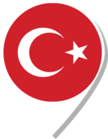 Check-in-Symbol mit türkischer Flagge. png