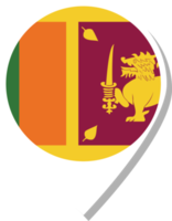 Check-in-Symbol mit Sri-Lanka-Flagge. png