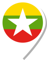 myanmar flagga checka in ikon. png