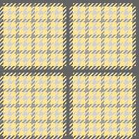 Yellow, gray and black check print illustration design pattern. Vector houndstooth seamless pattern for fabrics, wrapping paper, greeting cards.