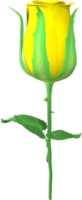 illustration 3d de fleur rose. png