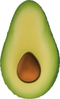 illustration de fruits d'avocat 3d. png