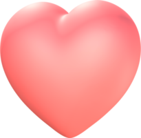 3d hart liefde illustratie. Valentijnsdag dag. png
