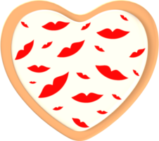 Ilustración de amor de corazón 3d. día de San Valentín. png