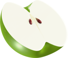 3D Apple fruit Illustration. png