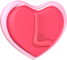 3d cuore amore illustrazione. San Valentino giorno. png