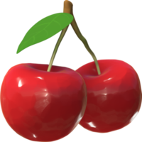 3D Cherry fruit Illustration. png