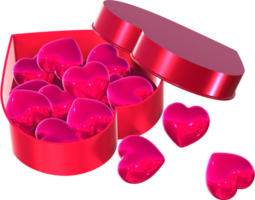 ilustração de amor de coração 3D. Dia dos Namorados. png
