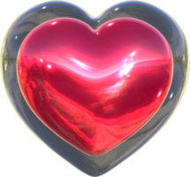 3D heart love Illustration. Valentine's Day. png