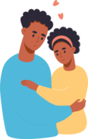 black loving couple png