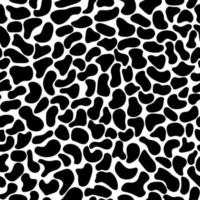 Dalmatian seamless pattern.Natural texture of black spots on white background. Vector illustration
