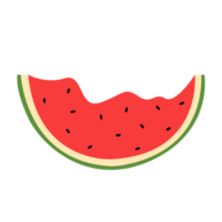 beißen sie wassermelonenscheibe illustration png