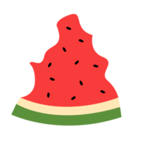 Bite watermelon slice illustration png