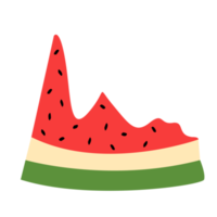 Bite watermelon slice illustration png