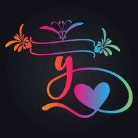 Mandala Gradient color black background vector