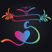Mandala Gradient color black background vector