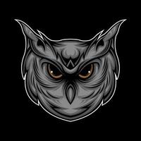 Head owl vector illustration