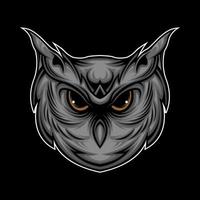 Head owl vector illustration