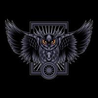 Owl wing vector illustration