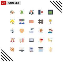 Group of 25 Flat Colors Signs and Symbols for layout table canada new service Editable Vector Design Elements