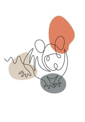 One line drawing mouse animal minimalist.