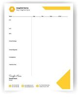 Rx pad template. Medical regular prescription form, Empty medical prescription, doctor prescription to Patient, Medical Letter head vector