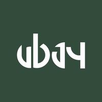 Logo Name Font Ubay vector