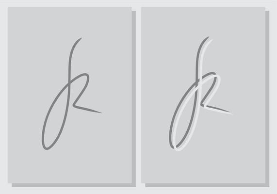 Abstract Line Art of S and R Letters