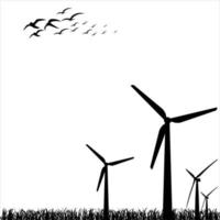 Windmill background template vector