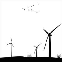 Windmill background template vector