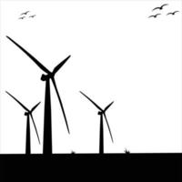 Windmill background template vector