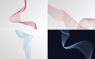 modern wave curve abstract presentation background Pack vector