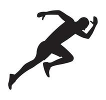 Diseño vectorial de hombres corredores velocistas. vector