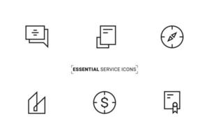 Essential services icon for all web and print use and for multipurpose. vector