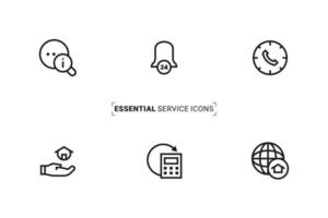 Essential contact icons for real estate and other types of business purposes. For web and print use. vector