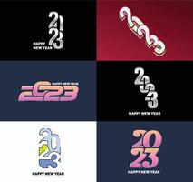 Big Set of 2023 Happy New Year logo text design 2023 number design template vector